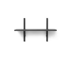 Étagère sector, simple/large frêne noir/bas noir